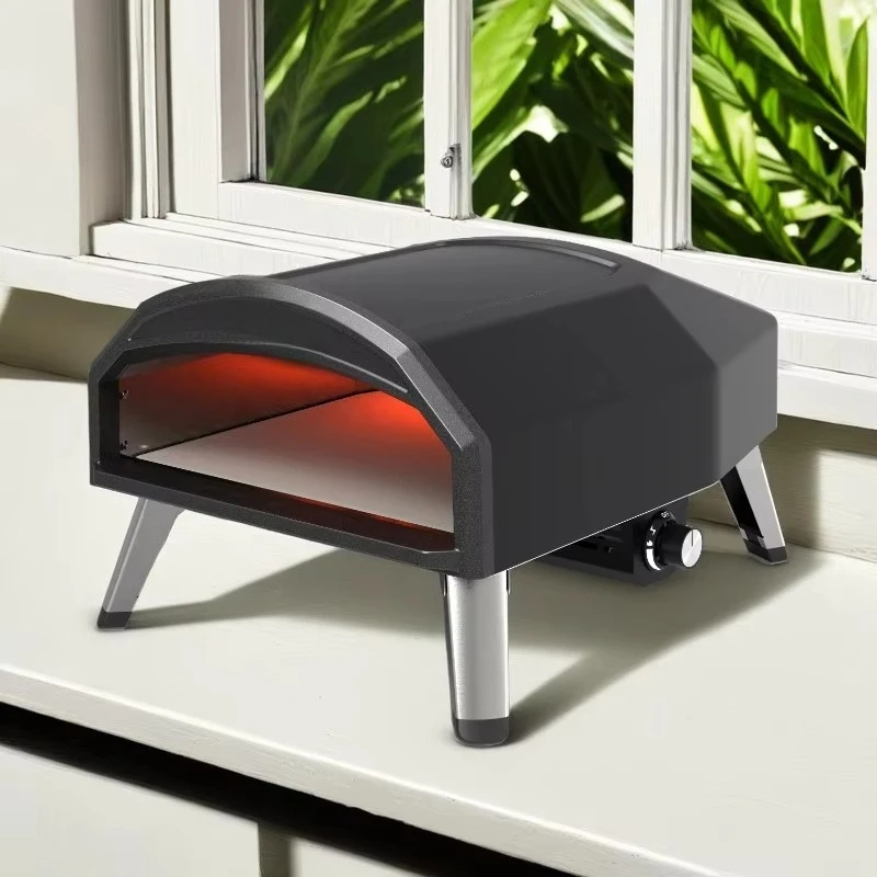 نزهة فناء الخبز شواية خارجية صغيرة 16 فرن بيتزا غاز محمول من الفولاذ المقاوم للصدأ #2