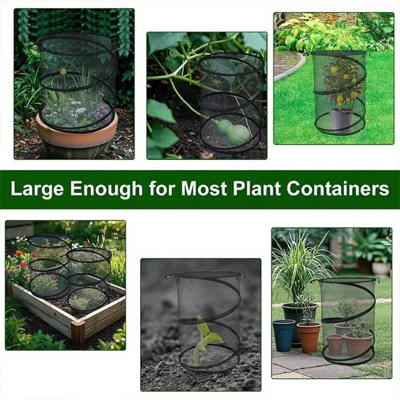 Pop-up Foldable Mesh Plant Cage Anti Insect Bird Protective Net For Garden Vegetables Flowers