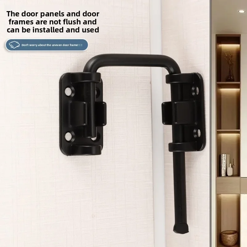Stainless Steel No Drilling Multi Angle Security Door Latch Anti Theft Lock for Sliding 90 Degree Doors