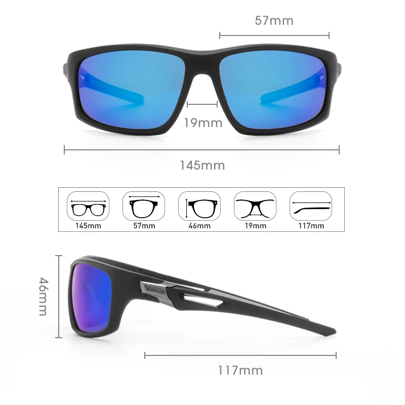 KAPVOE Fishing Glasses Outdoor Mountaineering Anti-ultraviolet Classic Polarized Sunglasses Riding Driving Sunglasses