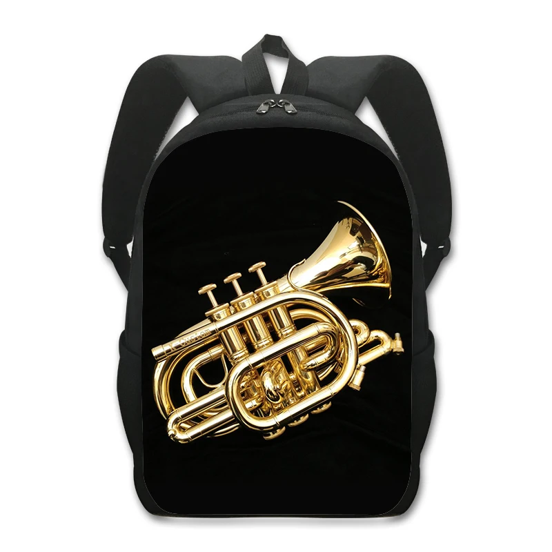 Musical Instrument Saxophone Bass Backpack Fashion Jazz Rucksack Hip Hop Laptop Backpack for Travel Teenager School Bags Gift