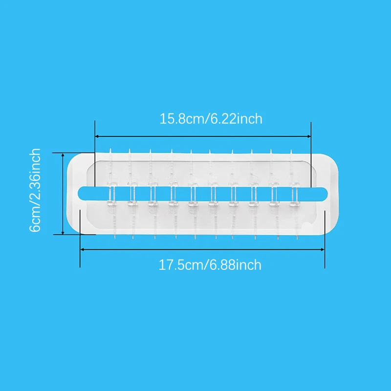 Patch hémostatique à fermeture éclair portable, 10 boucles, fermeture de plaie, suture rapide, crêpe extérieur