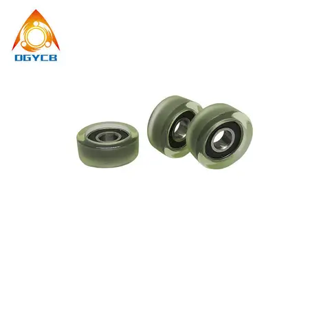 1pcs 6x20x8 PU Coated Bearing Roller With 696RS Bearing PU69620-8 Polyurethane pulley 6*20*8 Rubber Flat Guide Wheel 20mm