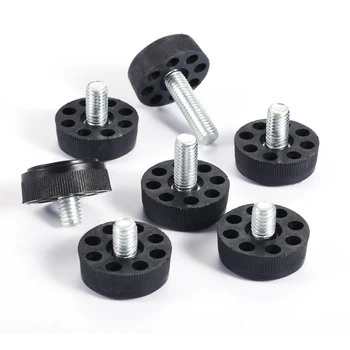 4 Stuks Verstelbare Meubels Voeten Draad Schroef M8 * 10/14/18/28Mm 8 Gaten Leveling hoogte Kast Tafel Stoel Anti-Slip Ruis