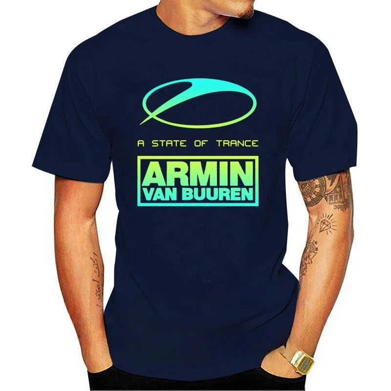 New Arrival fashion heavyweight Hot Sale vintage Summer New Fashion A State of Trance Armin Van Buuren Graphic Men\'s T-Shirt