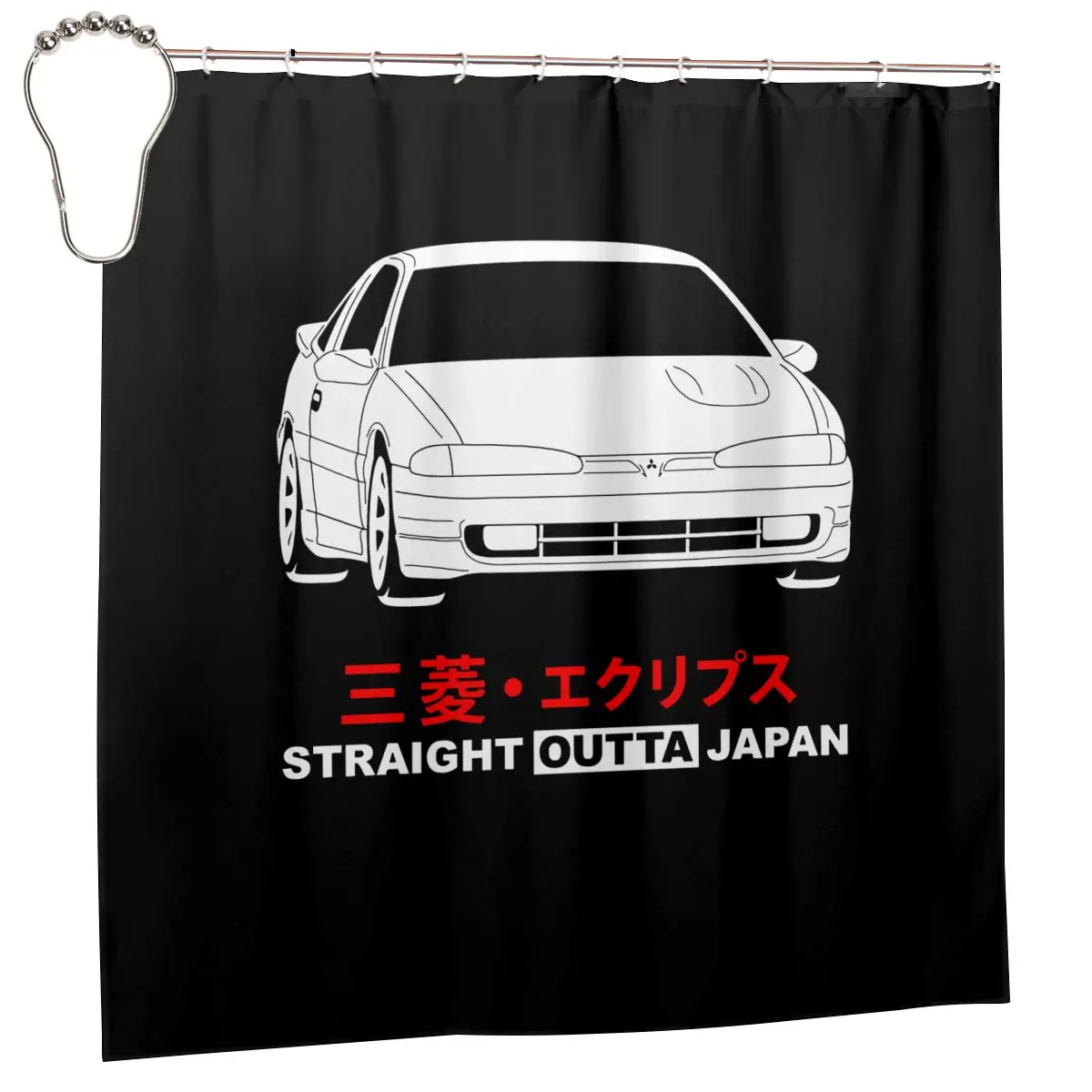 Mitsubishi Eclipse Gsx D27A 1G-B '92-'94 Shower Curtain Bathroom Curtain Tub 3d Printed For Bathroom