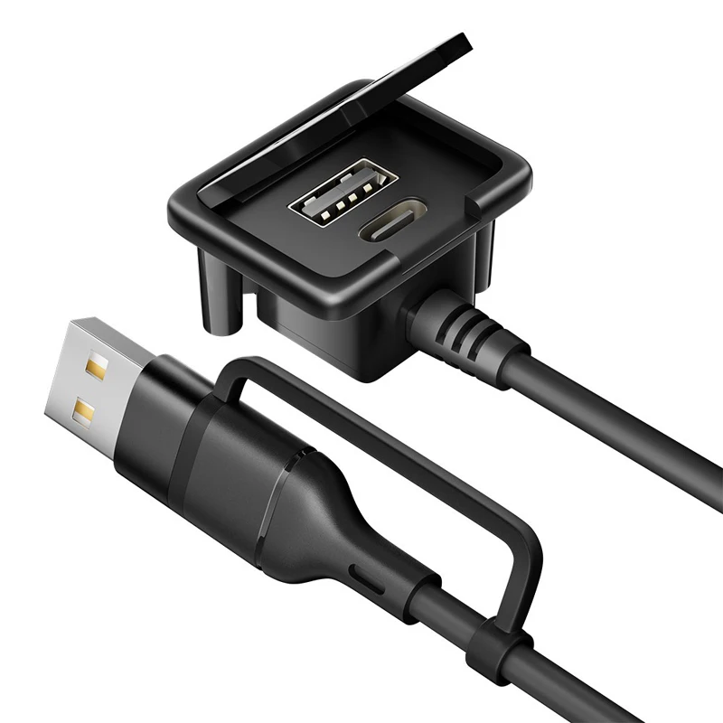 50CM External USB 3.0 Type-c Charging Port Interface Adapter Data extension  Cable for Backpack Laptop Bag Schoolbag