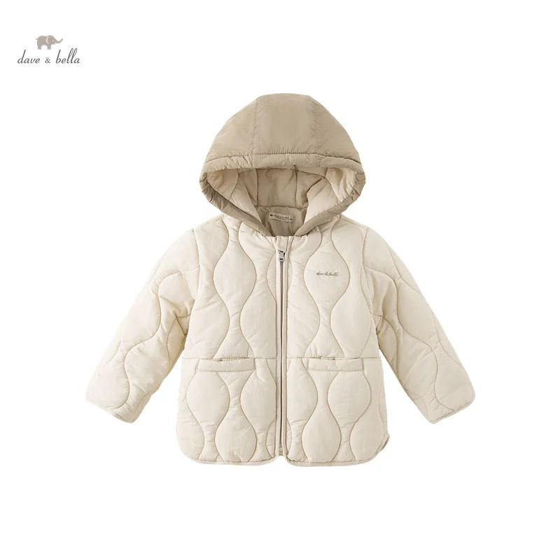 Dave Bella Children Boys Coat Parkas Clothes 2023 Winter New Fashion Casual Top Cool Hooded Outerwear Outdoor Sport DB4237246