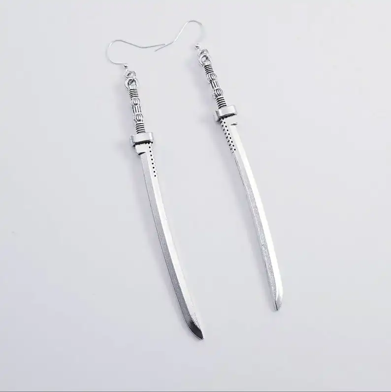 1PCS Sword Earrings, Katana Sword Earrings, Long Samurai Sword Earrings,Sword Jewelry Earings Fashion Jewelry 2023