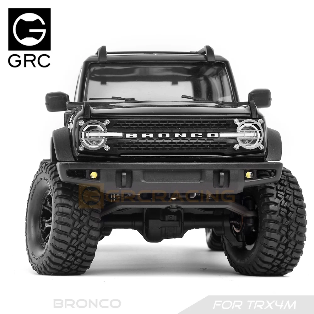 For 1/18 Rc Crawler Car Traxxas Trx-4m Bronco Trx4m Stainless Steel Headlight Cover Simulated Metal Lampshade # G179ns/g179nb
