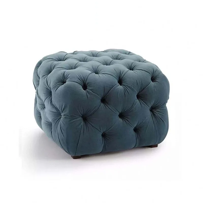 Italian Stool Chair Ottoman Bench Tufted Buttons-High Quality Bedroom Living Room Furniture Eco-Friendly Portable Factory
