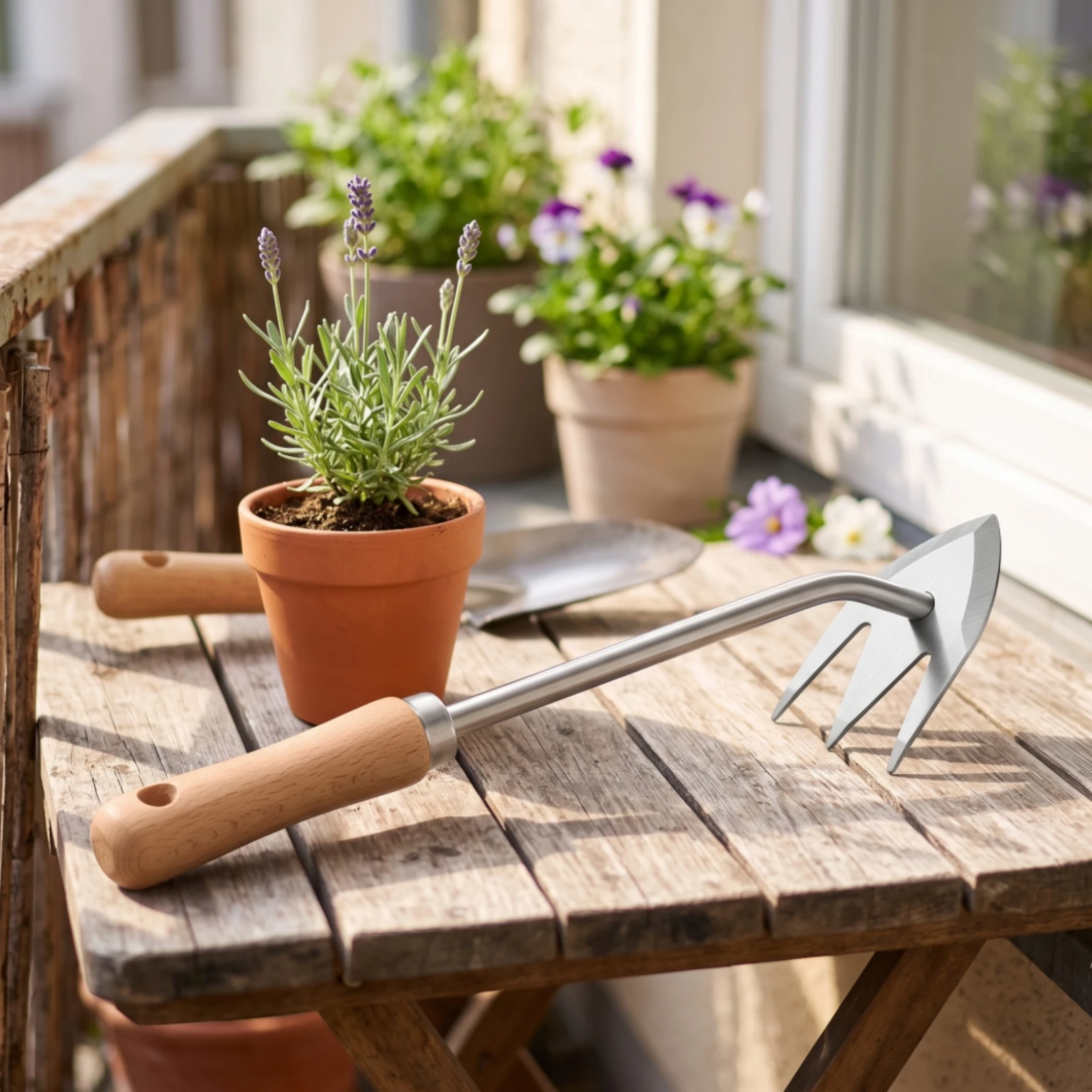 Weeder with Curved Shaft Stainless Steel Hand Weeder Crack Weeding Tool Rust-Resistant Root Puller Heavy Duty for Gardeners