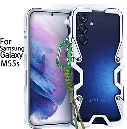 

Роскошный чехол для телефона из алюминиевого сплава с полым рассеиванием тепла для Samsung Galaxy M55s M55 M15 5G Prime, задняя крышка с защитой от падения