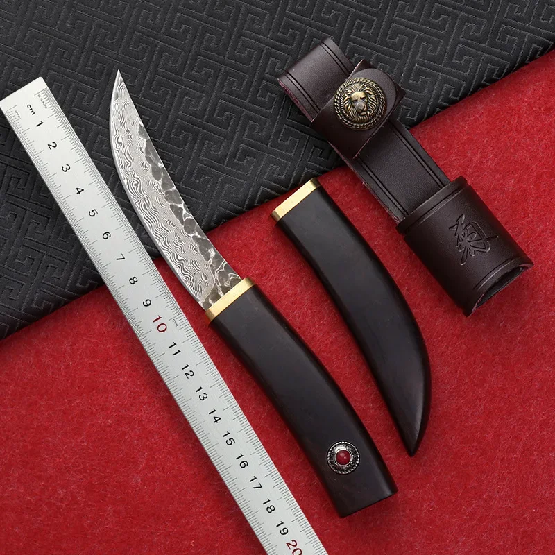 Damascus Steel Folding Pocket Knife 2