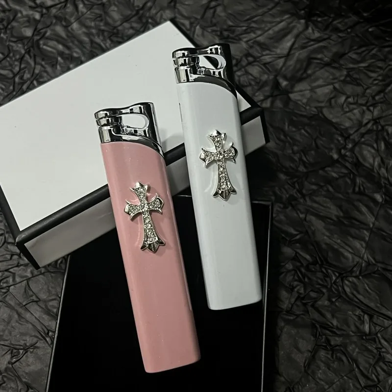 Cross Series Handmade Original High Beauty Powder Flame Butane Gas Lighter Outdoor Windproof Flame Mini Portable Lighters Gifts view 2