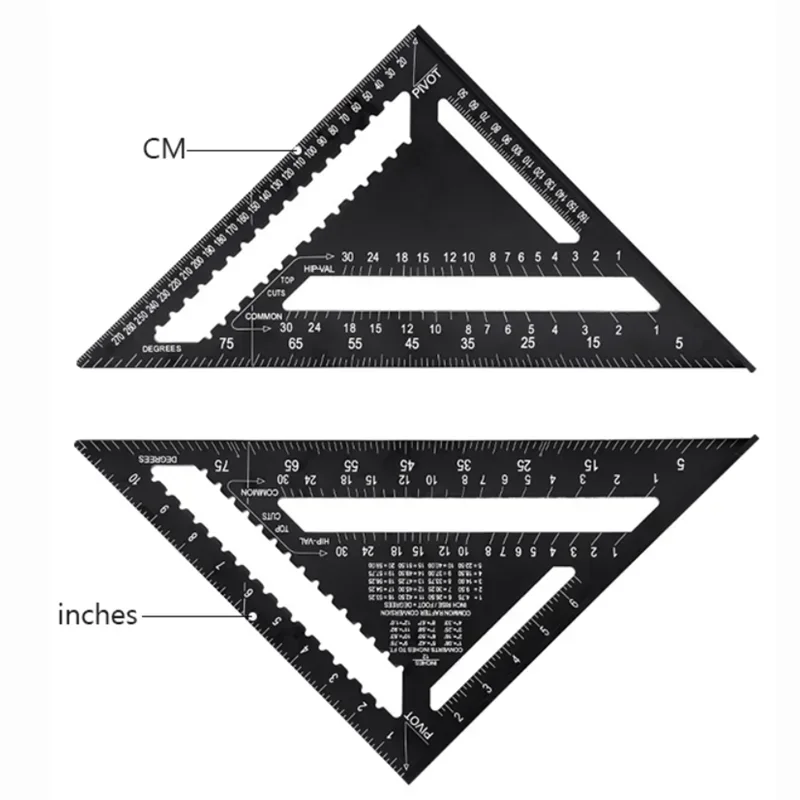 Miter For Scriber Line Alloy Aluminum Speed Gauges Guide Protractor Percision Ruler Tool Measurement Carpenter Triangle Saw 7''