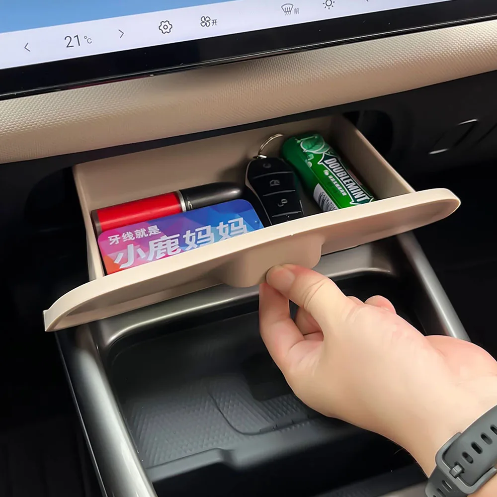 

For BYD Dolphin Smart Driving Edition 2025 Concealed Central Storage Box Car Accessories TPE Material Expands Storage Space