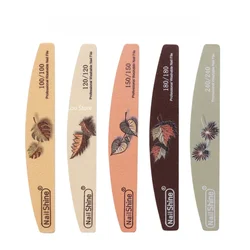 1Pcs Nail File Mix Color 100/120/150/180/240 Grit Professional Sandpaper Cuticle Remover Buffer Files Manicure Tool