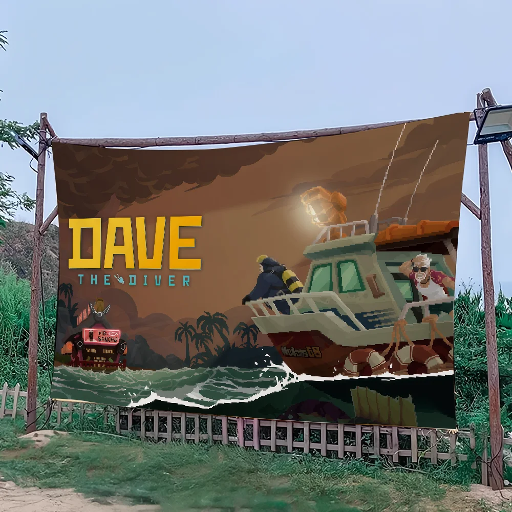 لعبة D-DAVE علم D-DIVER للتخييم في الهواء الطلق بار نزهة ديكور منزلي للحفلات لافتة زينة