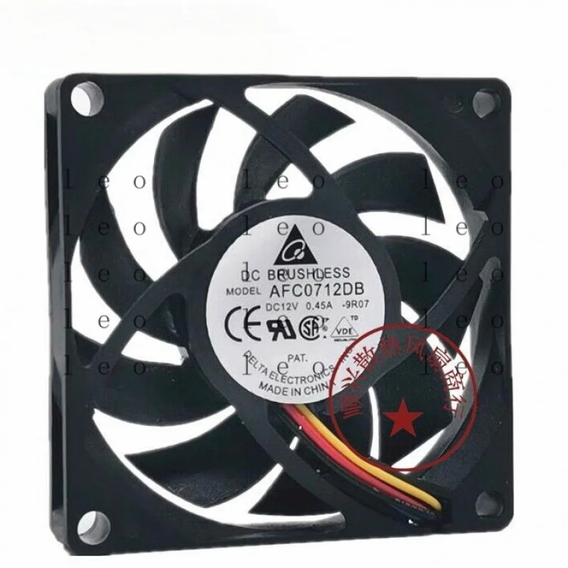 EE  1 PCS    Fan AFC0712DB  DC12V 0.45A 7015 7CM  3 wire  cooling fan #A6-4