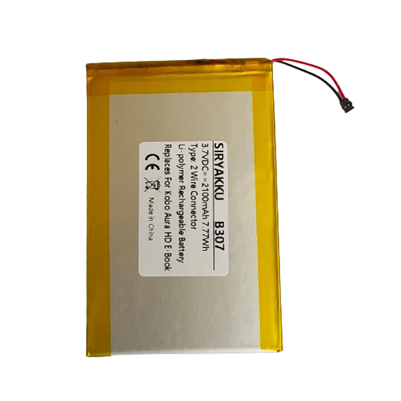 Rechargeable Battery For E-Book Reader kobo aura HD KOBO AURA HD e-ink 3.7V 2100mAh Lithium Li-ion Polymer Batteries