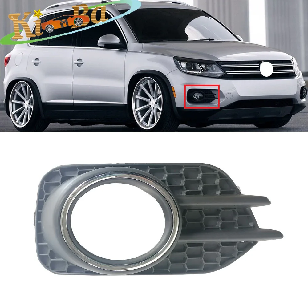 

KIMBA For VW Tiguan 2012-2016 High Quality Front Bumper Fog Light Cover TrimFog Lamp Cap Foglight Frame Foglamp Shell Lid