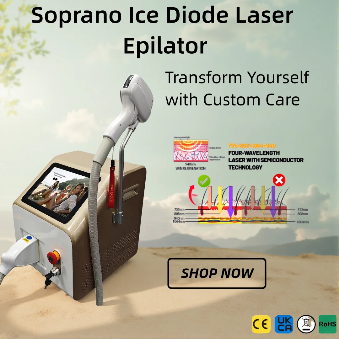 

Диодный лазерный эпилятор Soprano Ice 4000 Вт, высокая мощность, безболезненное перманентное удаление волос для грубых волос, 4 длины волны