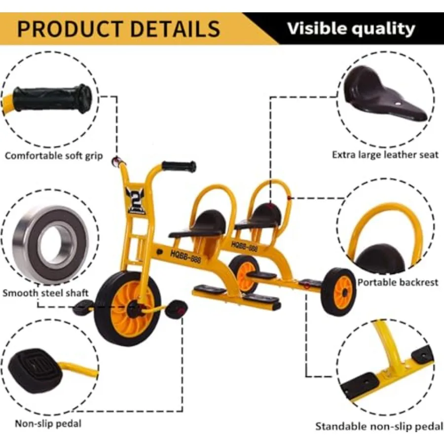 幼児用三輪車、保育園、幼稚園、幼児用トライク、二人乗り自転車、助手席付き、屋外遊具、幼児向け