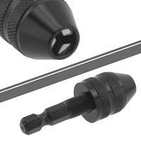 2Pcs 1/4inch Hex Shank  1/4inch Hex Shank Keyless Drill Chuck Adapter Bit Quick Change Converter Quick Change Converter Driver