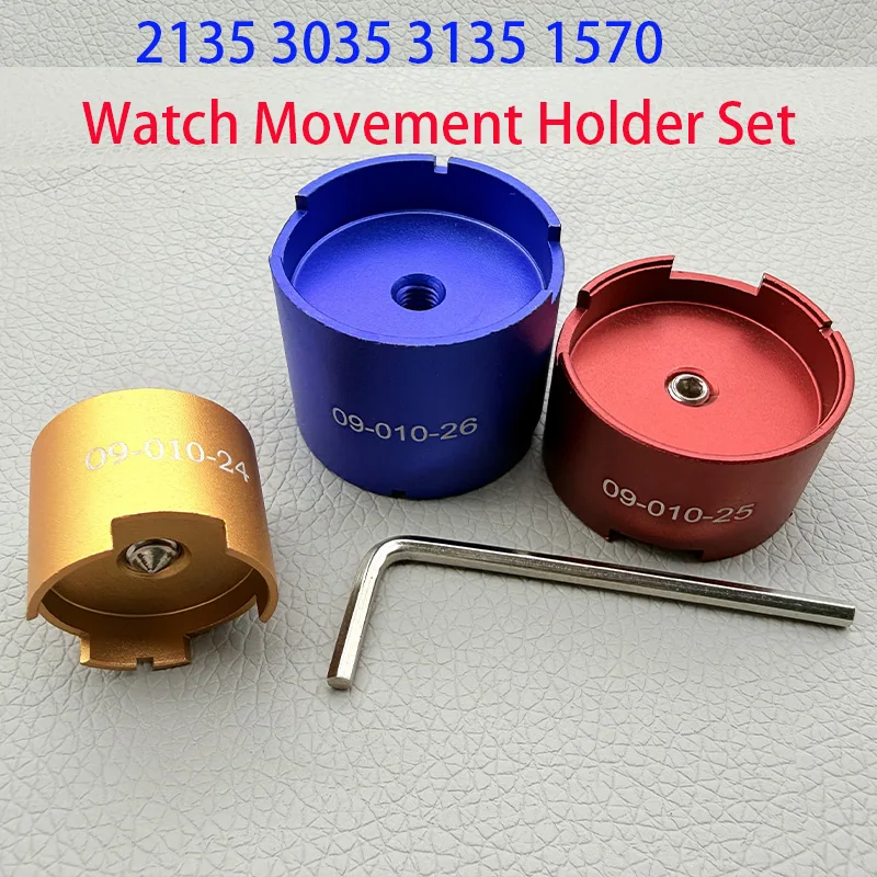 AB34-3 PCS Set Watch Wristwatch Movement Holder Watchmaker Watch Repairing Tool For RLX-1570/2135/3035/3135 Watch Movement