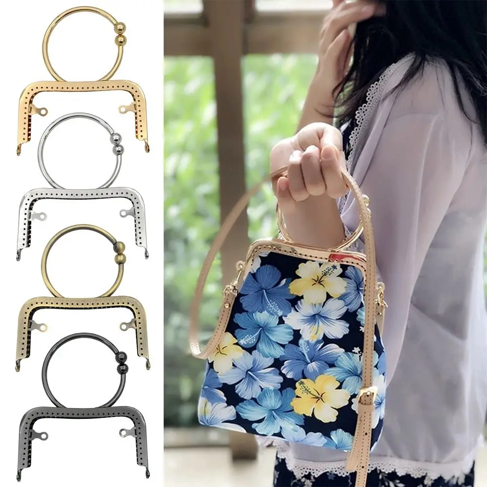 Metal Purse Frame Kiss Clasp Mini Bag Hardware Vintage Purse Frame Bag Frame Buckle Bag Making