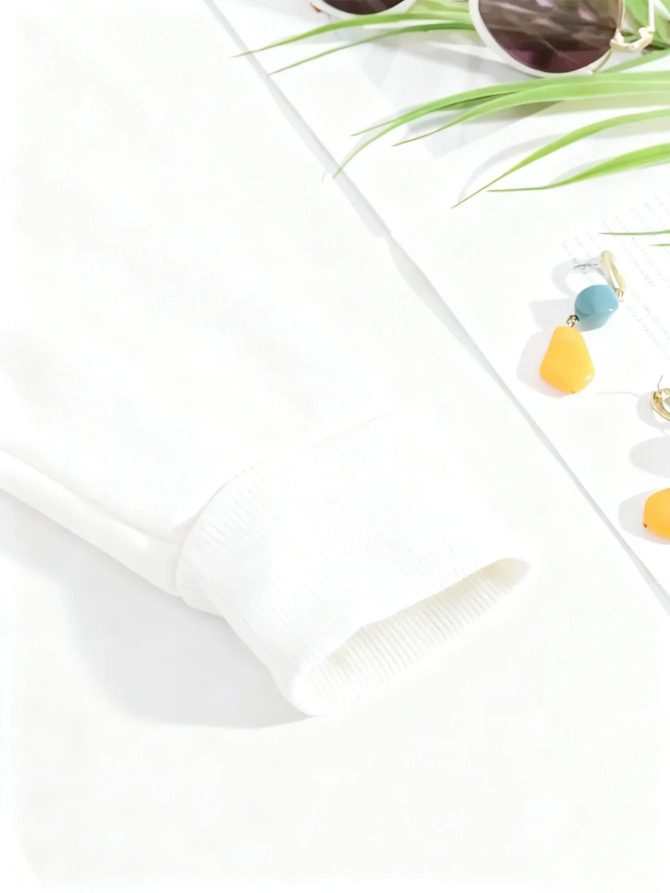 سترة بغطاء للرأس على الموضة للرجال والنساء، تصميم مطبوع، هوديي من القطيفة للخريف والشتاء - أبيض #4