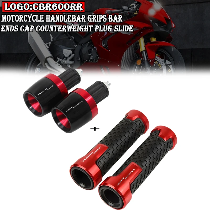 

For honda CBR600RR CBR600 RR CBR 600RR 2003-2021 2024 2023 2022 Motorcycle Handlebar Grips Bar Ends Cap Counterweight Plug Slide