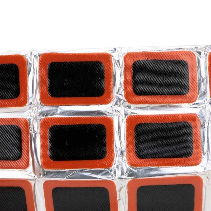 48pcs colla a freddo per bicicletta + colla Set di strumenti per la riparazione di pneumatici per biciclette kit di riparazione di pneumatici Patch in gomma fetale