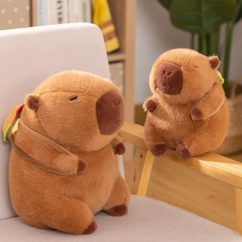 Kapibara boneca brinquedo de pelúcia jogar travesseiro capivara pingente boneca pano boneca kapi puxar colo círculo engraçado presente estudante criança abraço