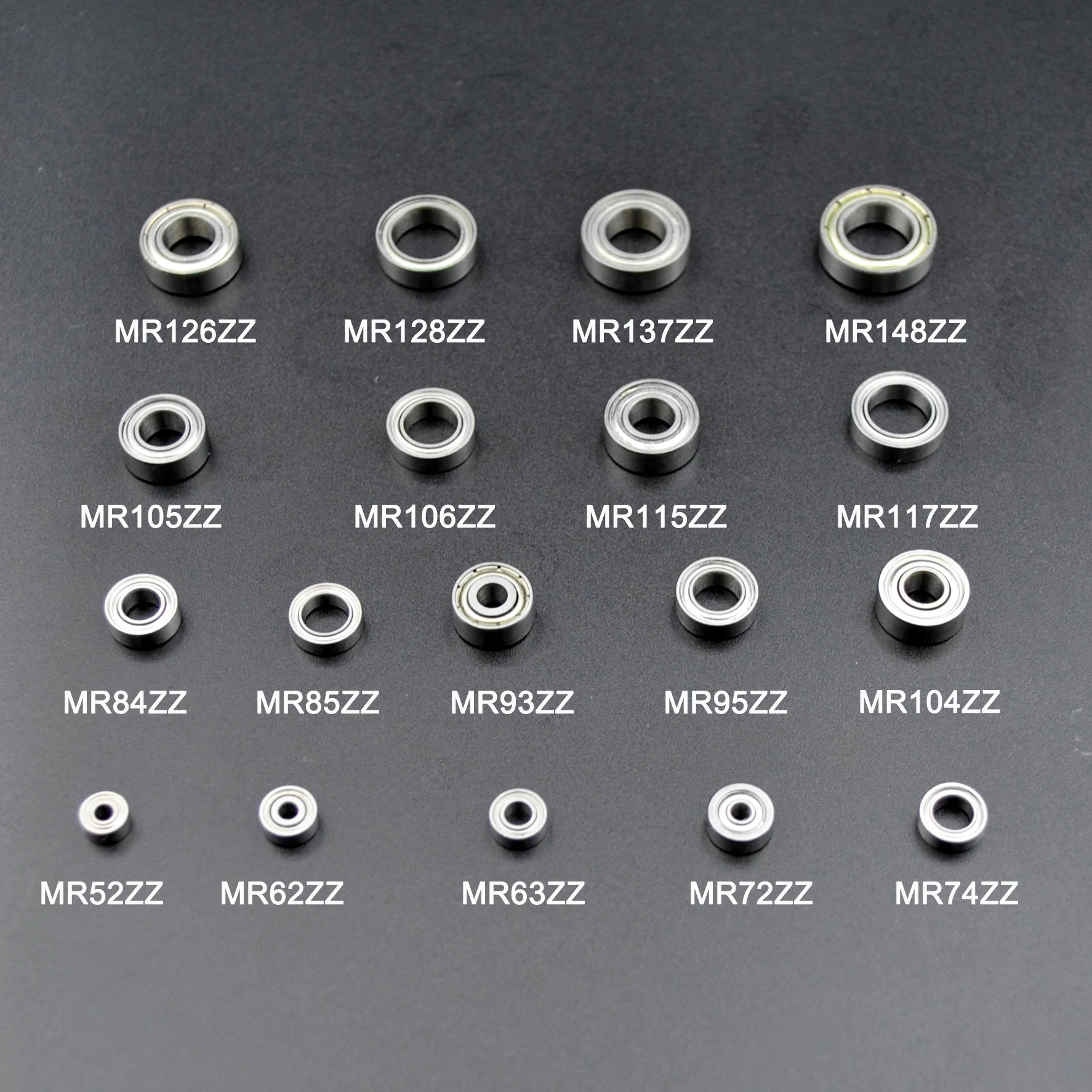 

10pcs MR52 MR62 MR72 MR63 MR93 MR74 MR84 MR104 MR85 MR95 MR105 MR115 MR106 MR126 MR117 MR137 ZZ Miniature Bearing Ball Bearings