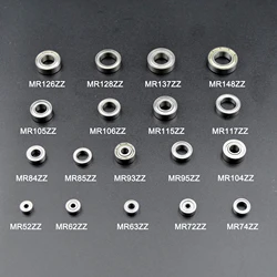 10pcs MR52 MR62 MR72 MR63 MR93 MR74 MR84 MR104 MR85 MR95 MR105 MR115 MR106 MR126 MR117 MR137 ZZ  Miniature Bearing Ball Bearings