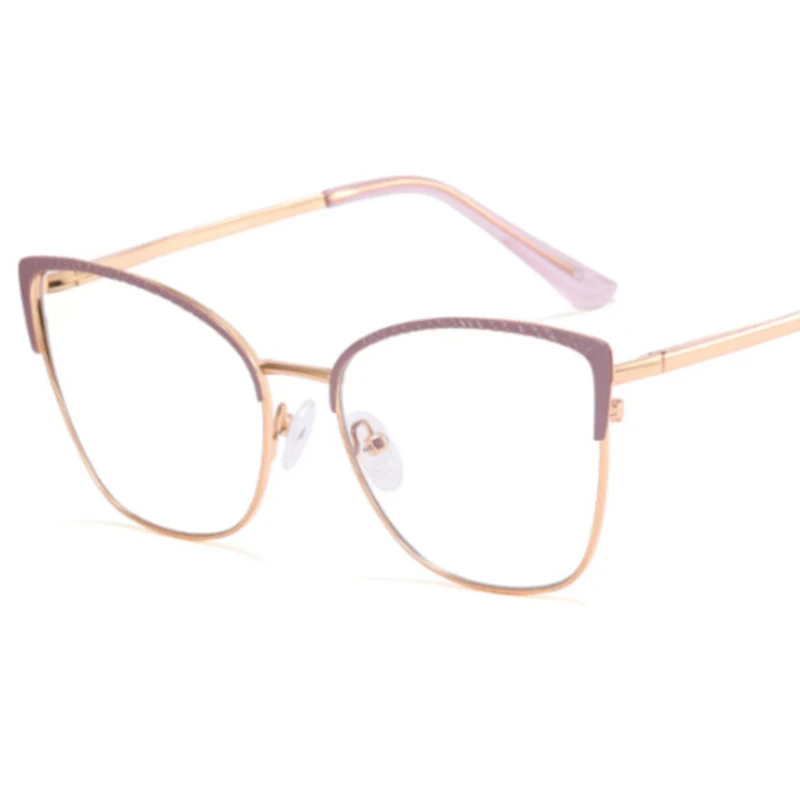 

54462 анти-синий свет нулевые очки металлические оптические очки оправа женские модные компьютерные очки