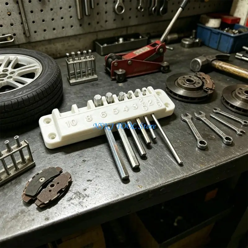 L8RC Metric Tool Rack with Mounting Design Wrench Holder for Garage Organization
