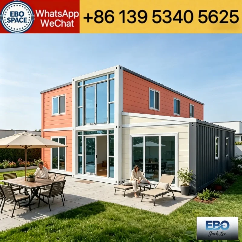 Fast-build 20ft mobile container, 2-3 bedroom vacation villa, MMC custom waterproof Transport Container Home