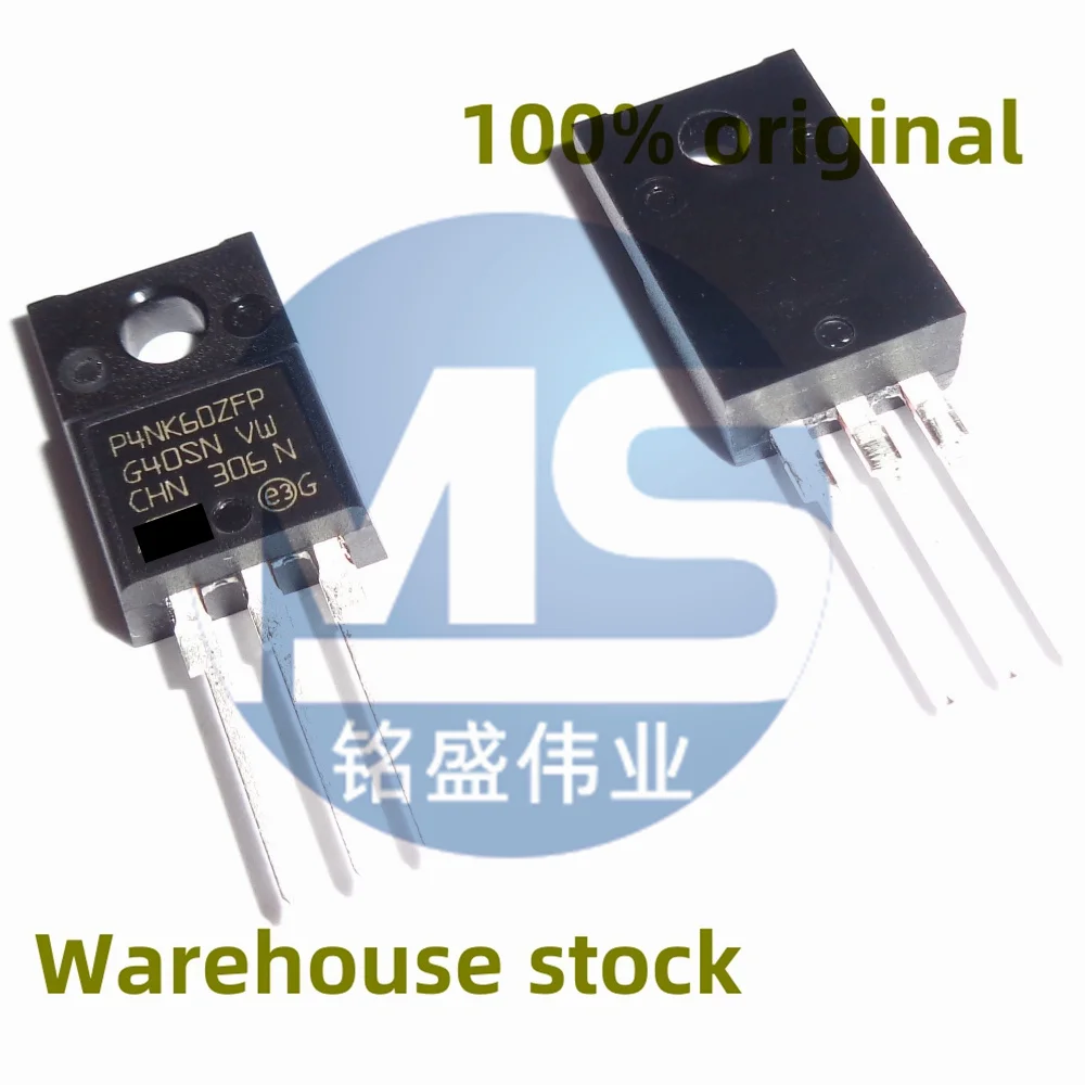 10PCS 100% new STP4NK60ZFP P4NK60ZFP 600V 4A direct insertion TO-220F MOSFET spot direct sale