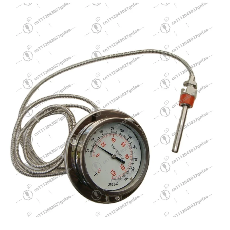 Stainless Steel Bimetal Oven Capillary Thermometer with Flange