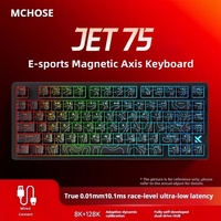 MCHOSE Jet 75 Magnetic Axis Mechanical Keyboard Wired Connect Custom 80 Key Gasket Mount RGB Backlight Hot Swappable For Laptop