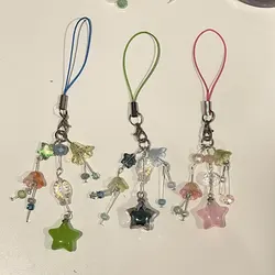 Lily of the Valley Handmade Beaded Fish Phone Charm Star Gothic Fairytale Keychain