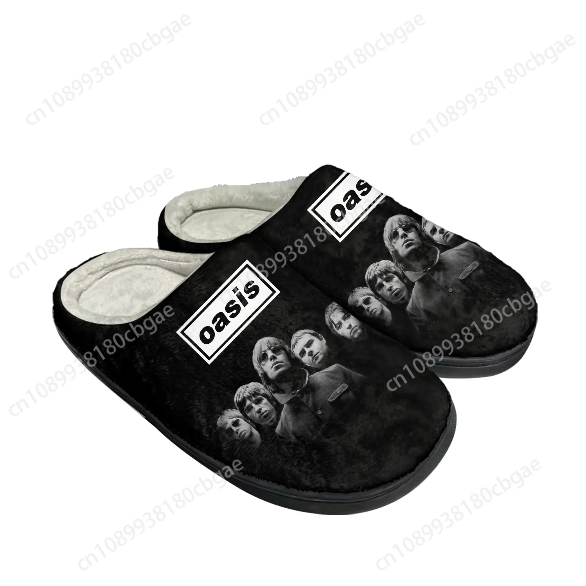 

Oasis Rock Band shoes Cotton Slippers Mens Womens Teenager Latest Bedroom Plush Indoor Keep Warm Shoes Thermal Flat Slipper