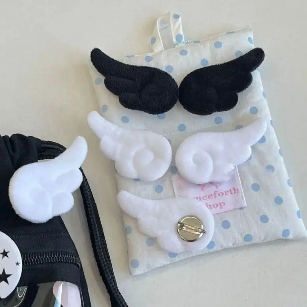 1 زوج لطيف أفخم أجنحة الملاك قلادة Y2K نمط الحلو أجنحة الملاك بروش دبوس هدية