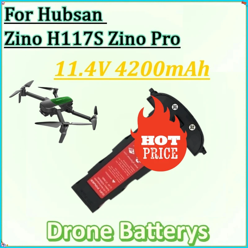 

For Hubsan H117S Zino Pro GPS RC Quadcopter Spare Parts Battery New Battery for RC FPV Racing Camera Drones 11.4V 4200mAh