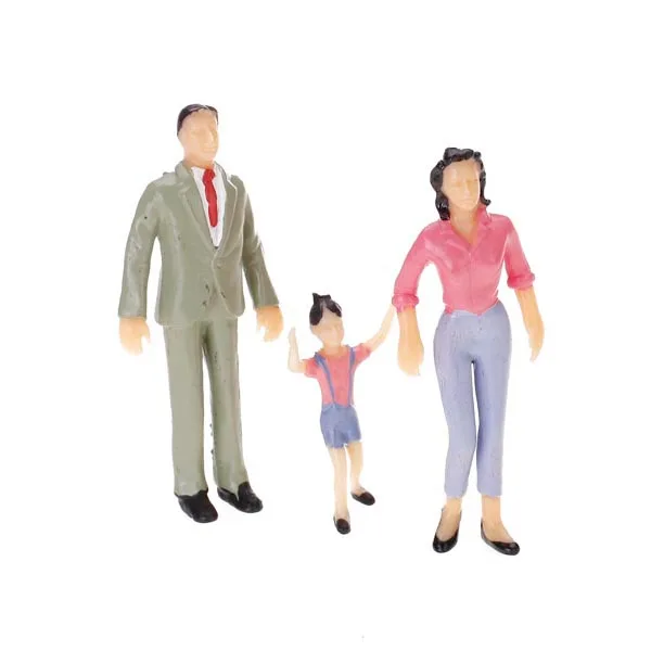 20 Figure di persone passeggeri dipinte Modello di treno Diorama Edifici G 1:25
