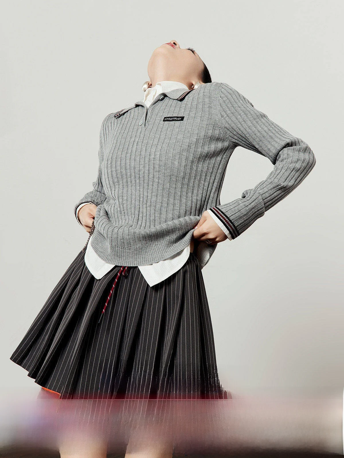 

ay Knitted Ne Loose Commute Striped Top Women's Faion Casual Sle Autumn New Arrival Breathable Comfortable Skin-...