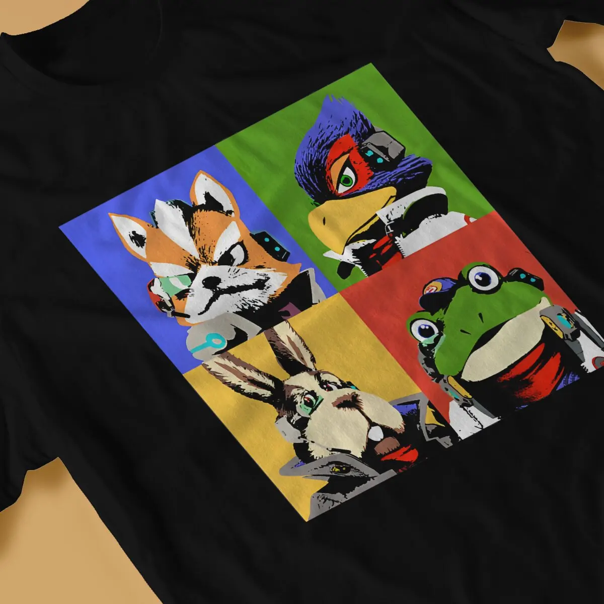 Star Warhol Fox maglietta da uomo Star Fox Game O Neck maglietta in tessuto a maniche corte divertenti regali di compleanno di alta qualità